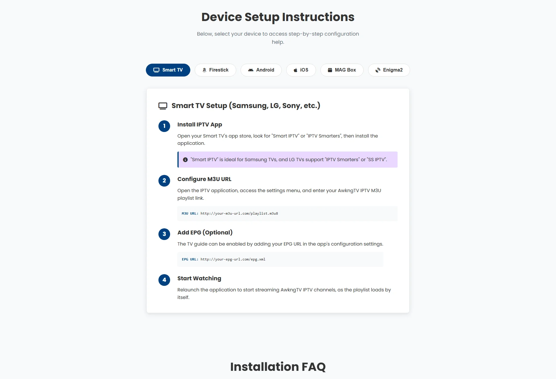 Awkng TV Setup Guide
