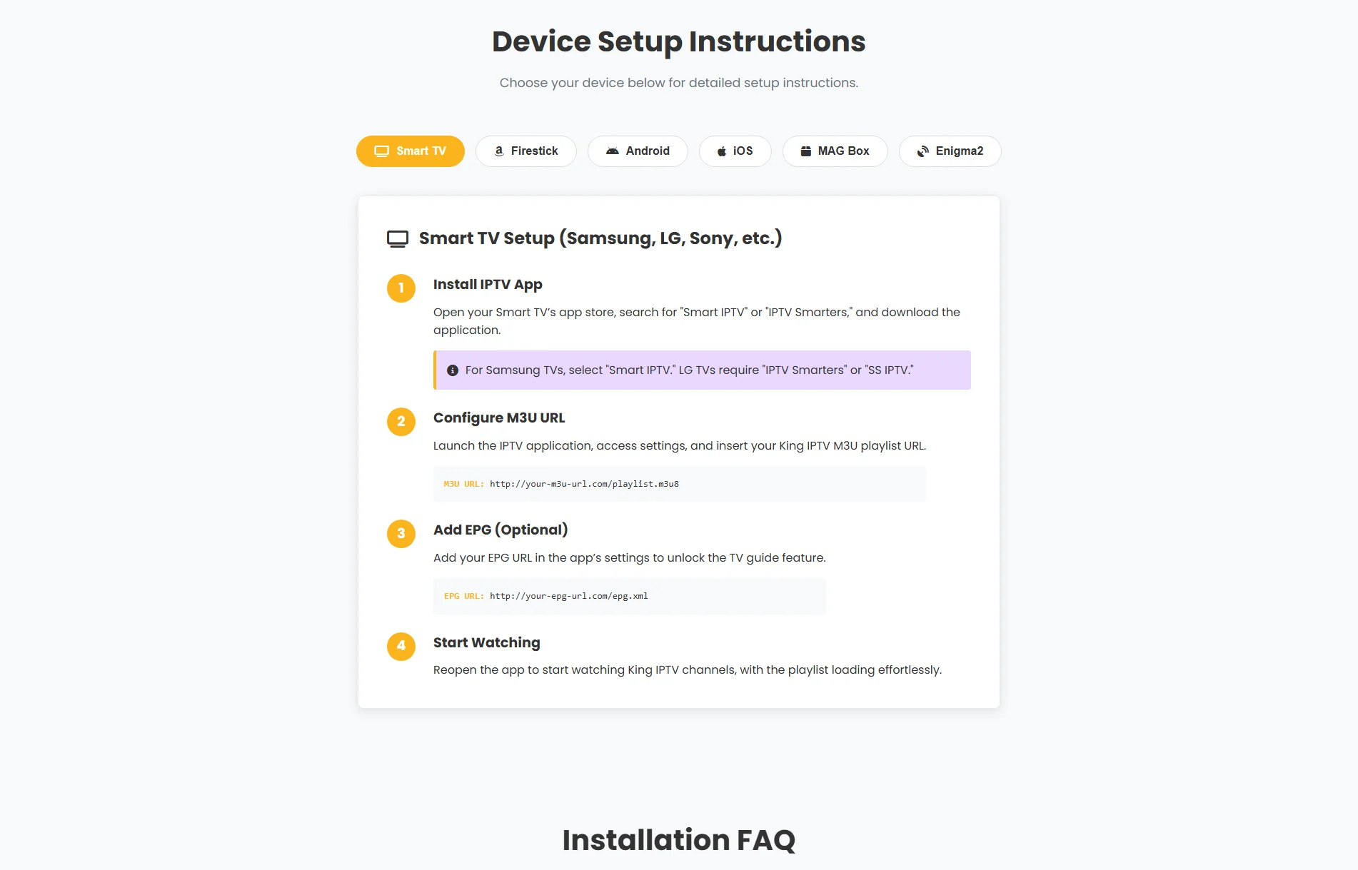 BuyKing IPTV Setup Guide