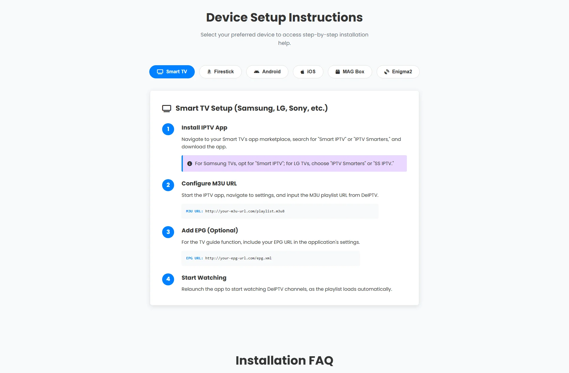 DEIPTV IPTV Setup Guide