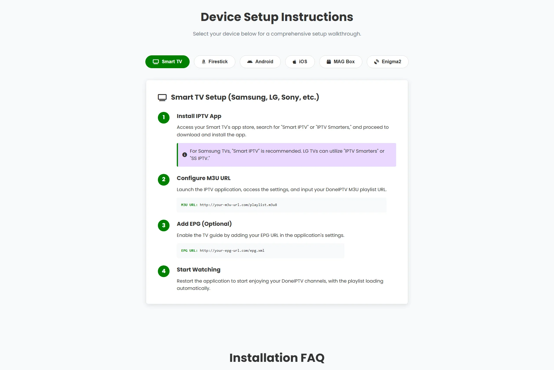 Done IPTV Setup Guide