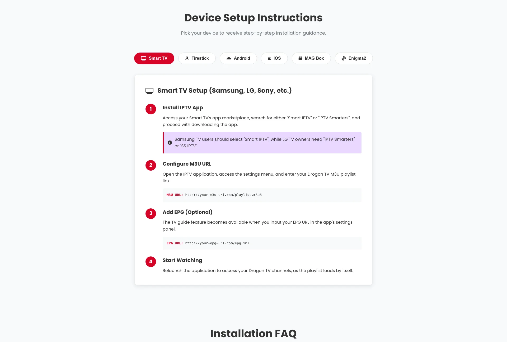 Drogon TV Plus Setup Guide
