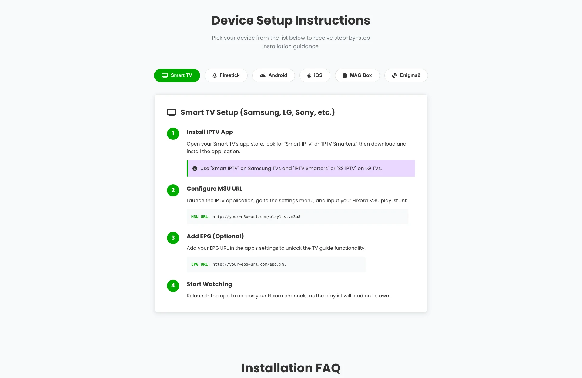 Flixora TV Setup Guide