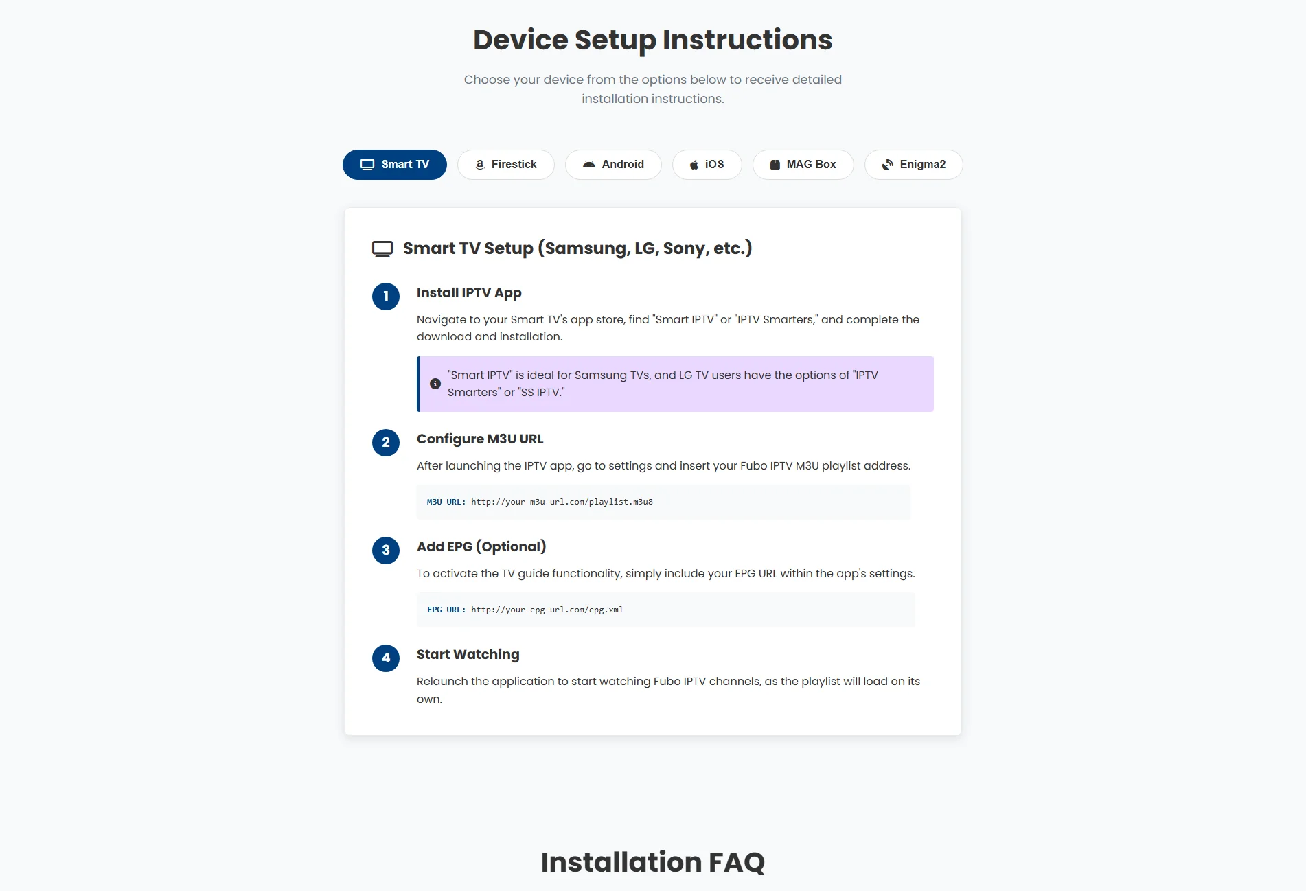 Fubo IPTV Setup Guide