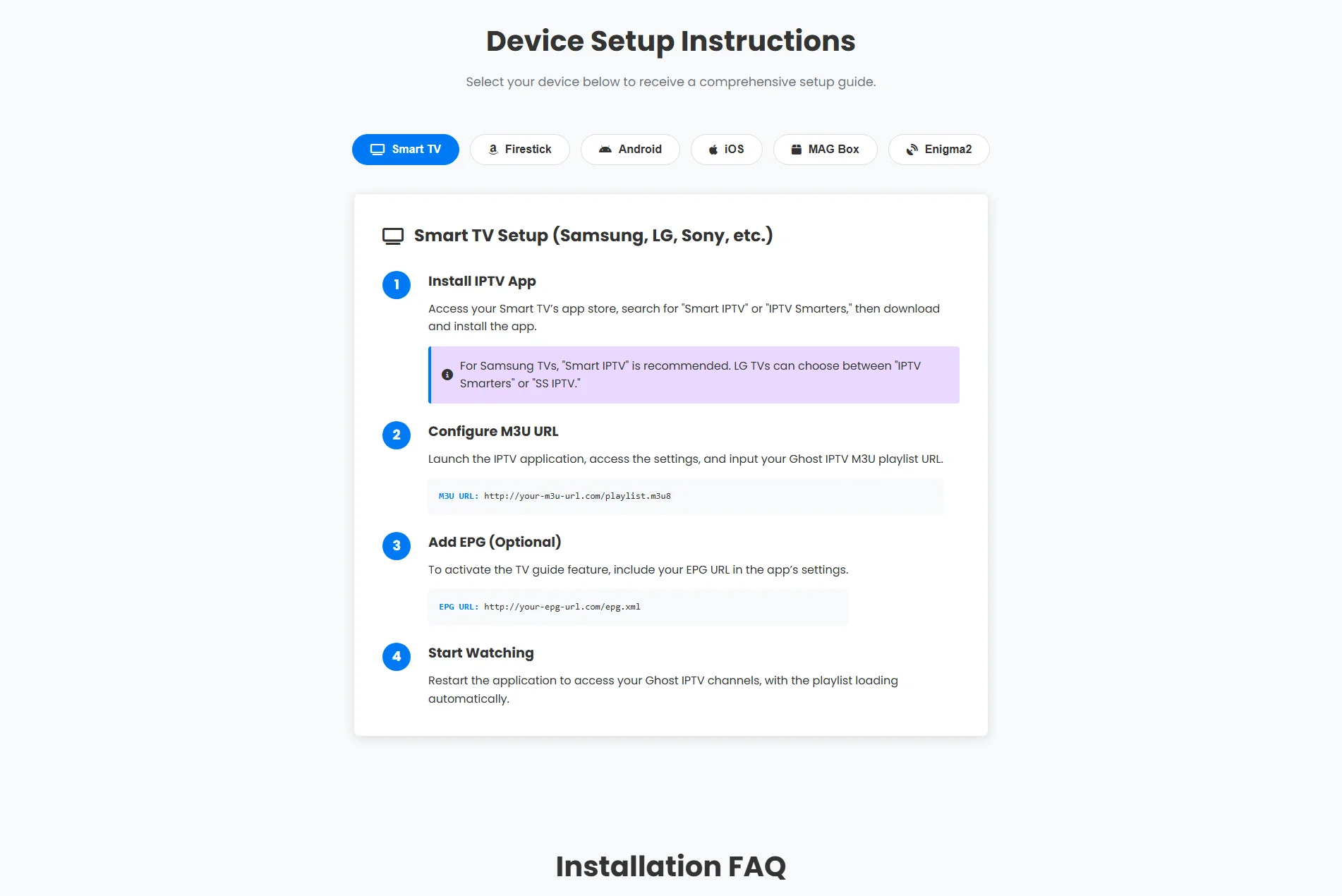 Ghost IPTV Setup Guide