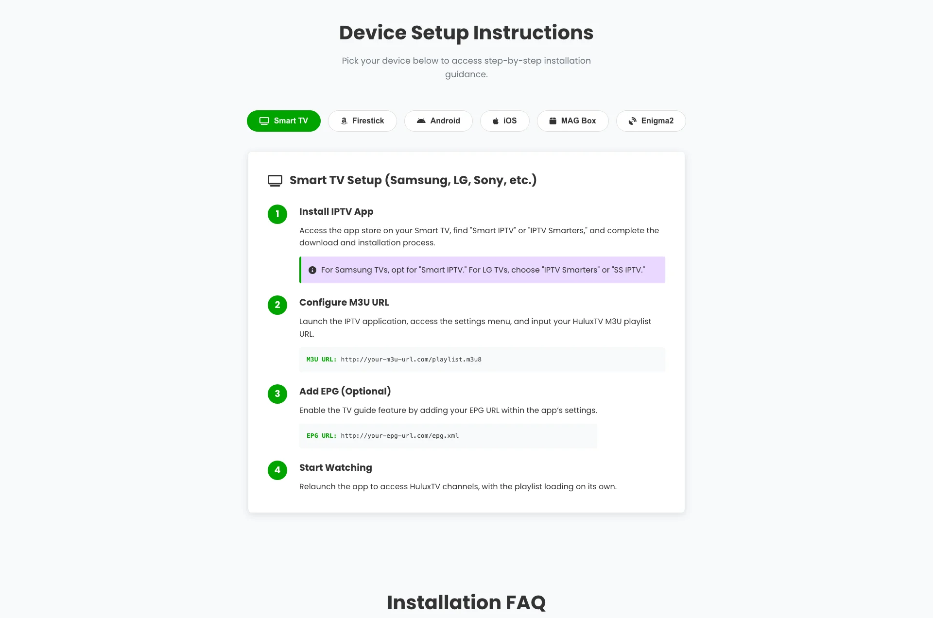 Hulux IPTV Setup Guide