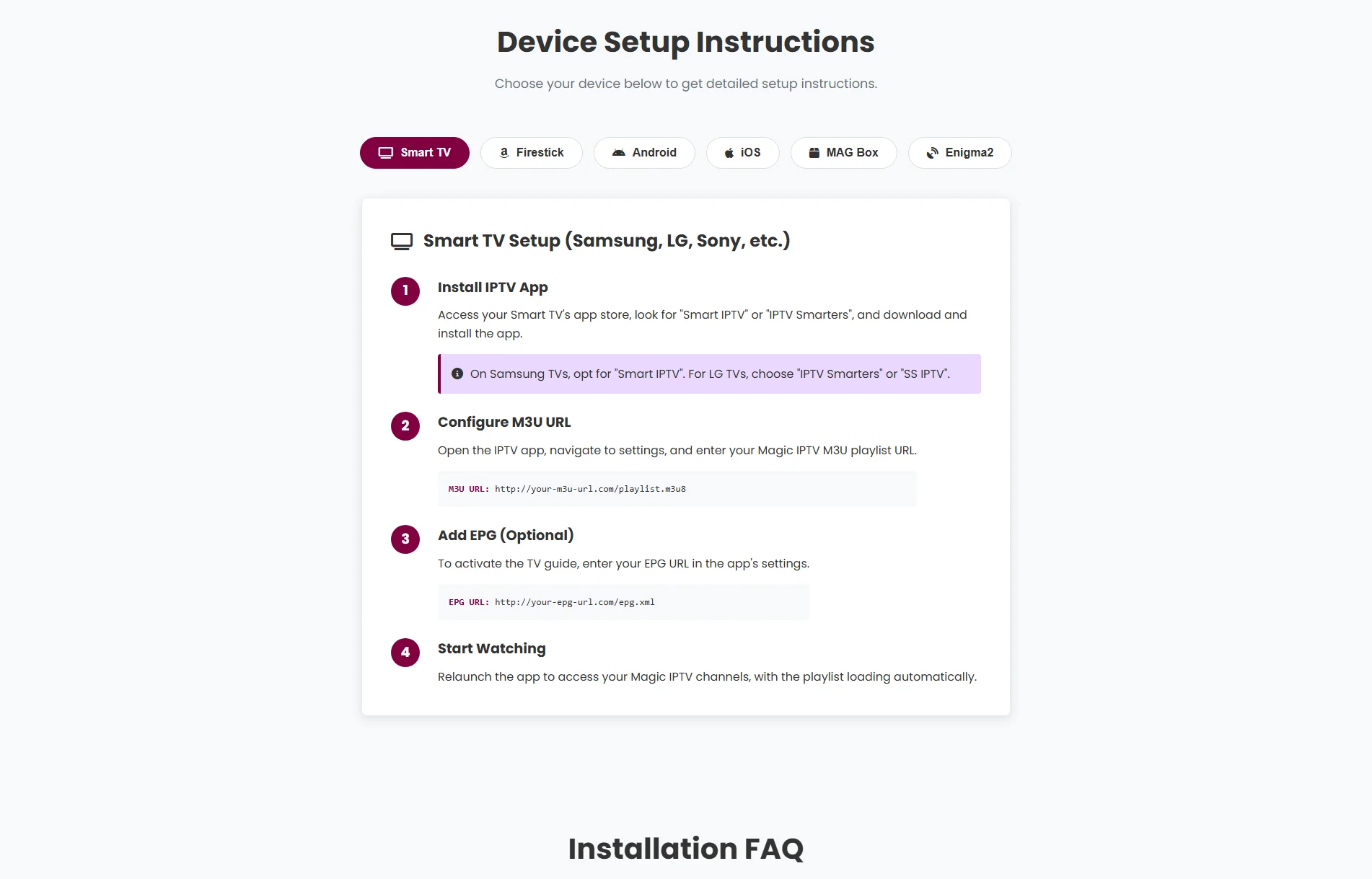 Magic IPTV Setup Guide