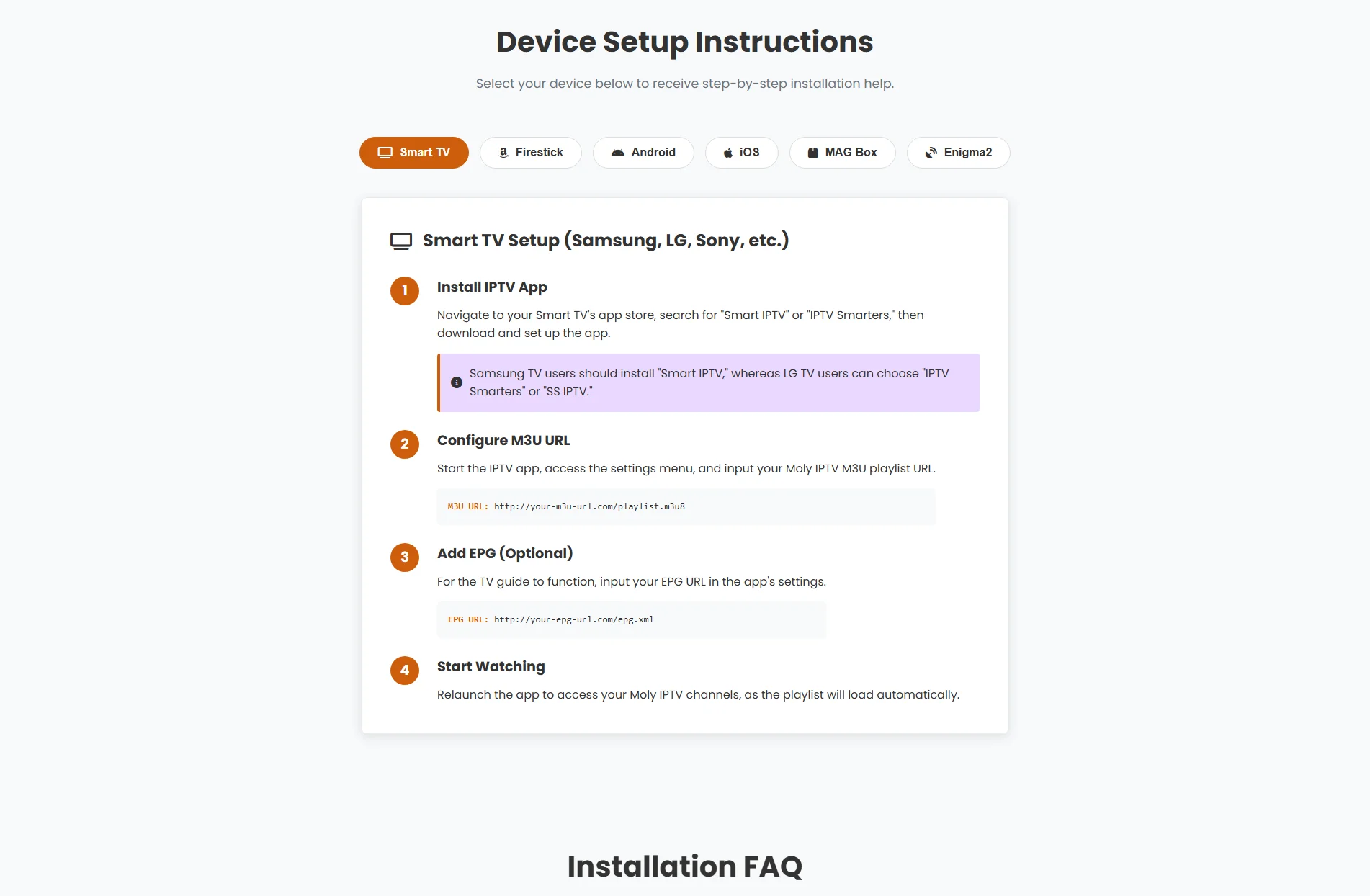 Moly IPTV Setup Guide