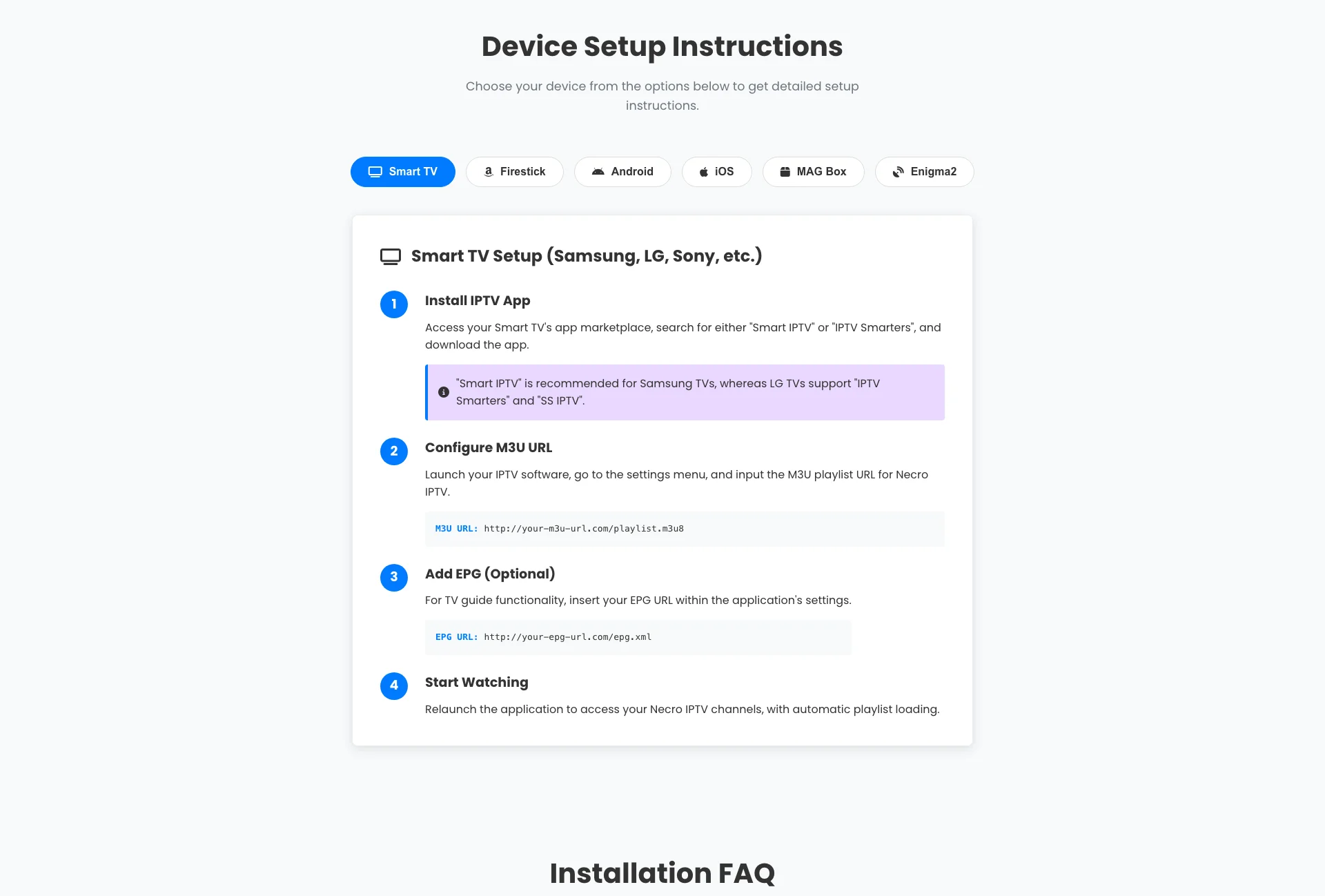 Necro TV Setup Guide