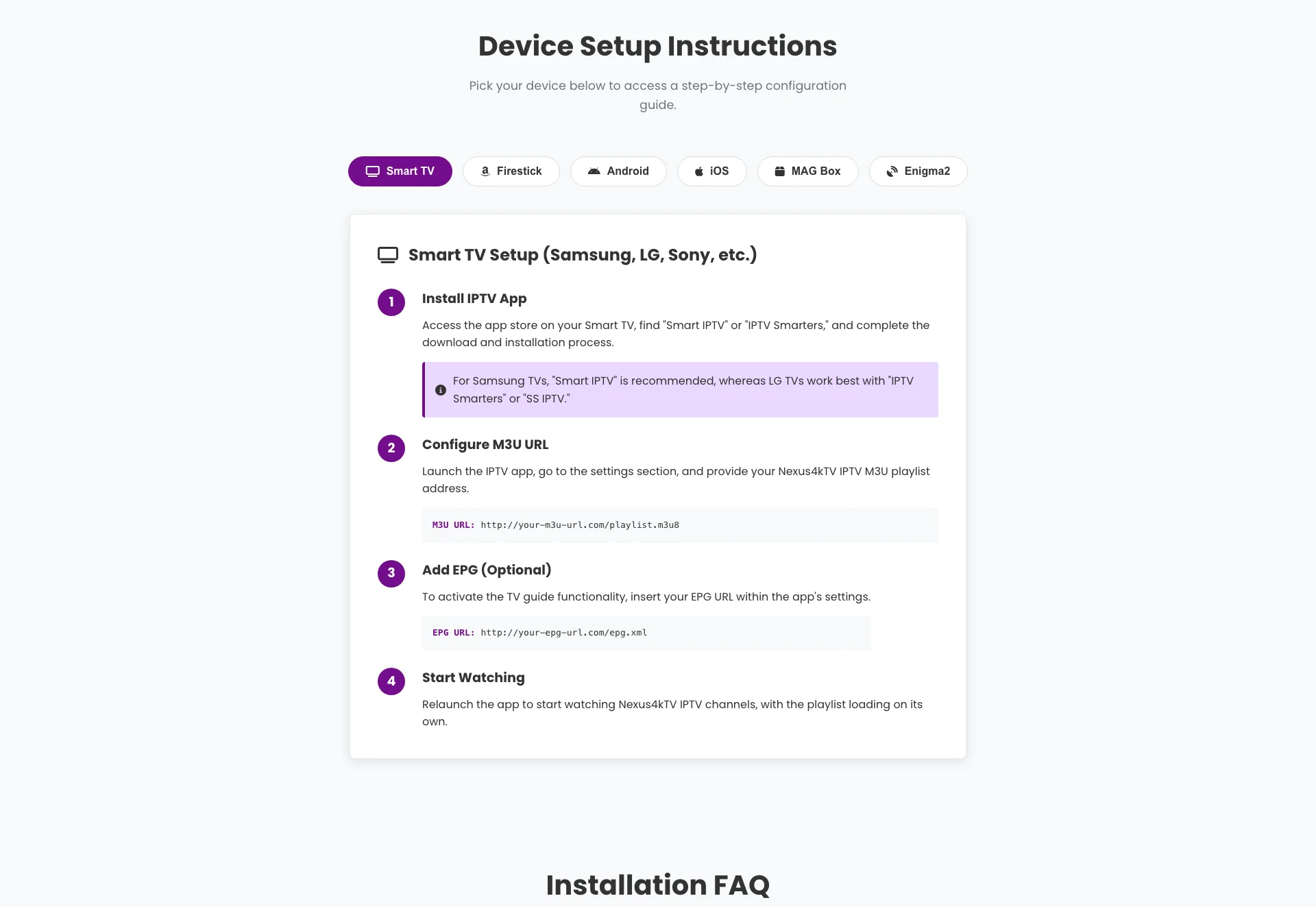 Nexus 4K TV IPTV Setup Guide