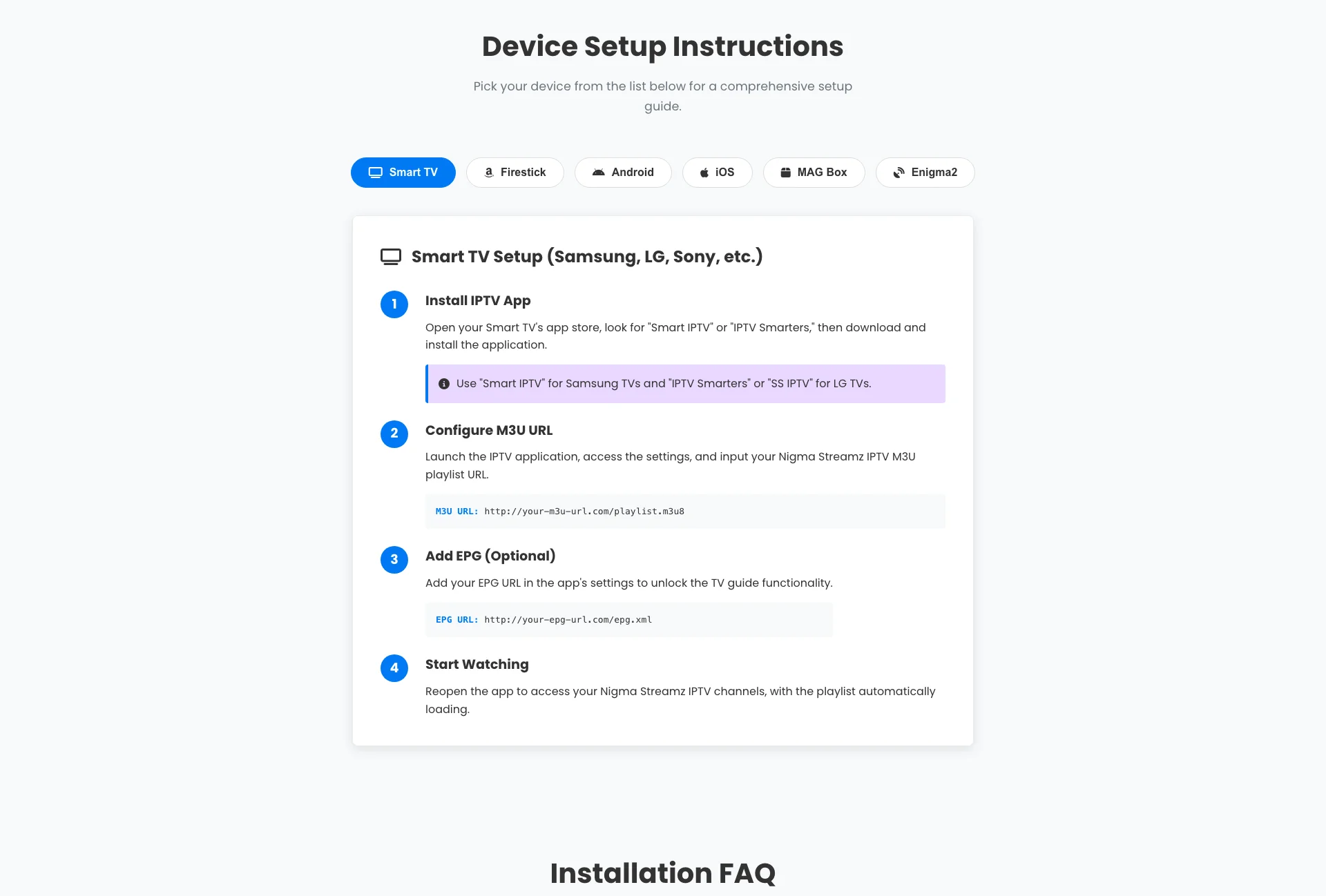 Nigma Streams IPTV Setup Guide