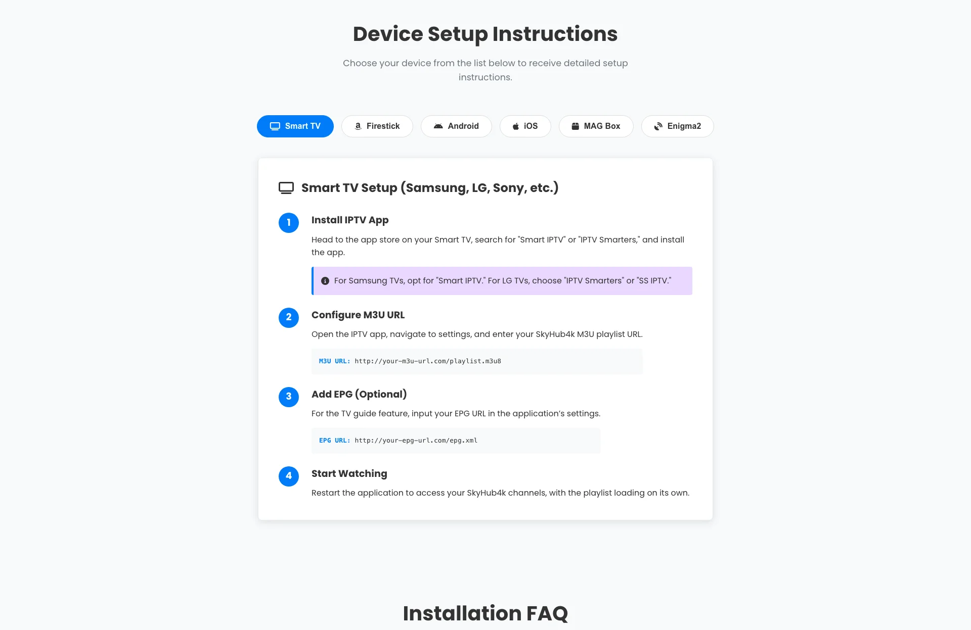 SkyHub4K Setup Guide