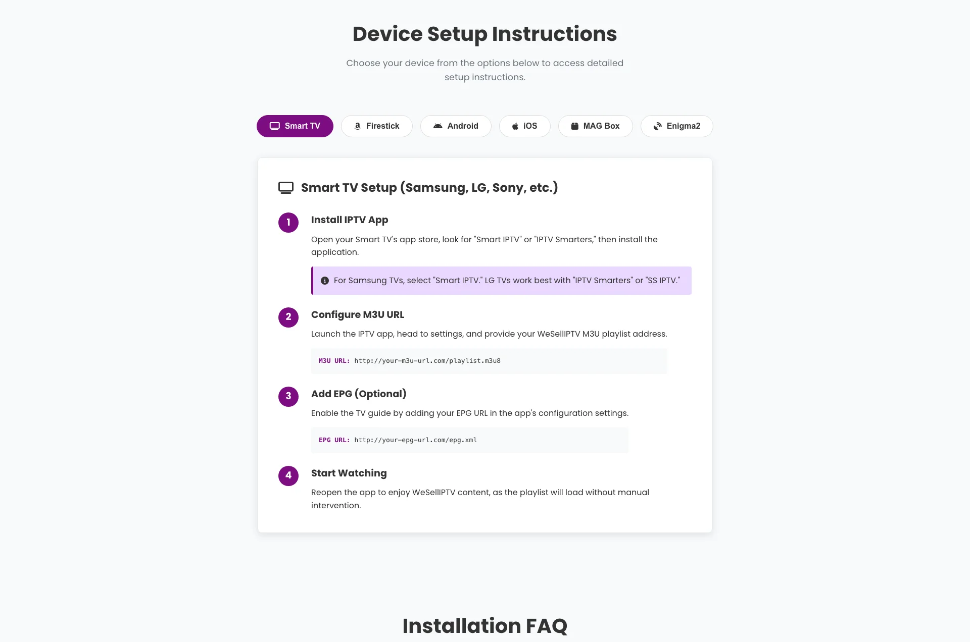 Wesel IPTV Setup Guide
