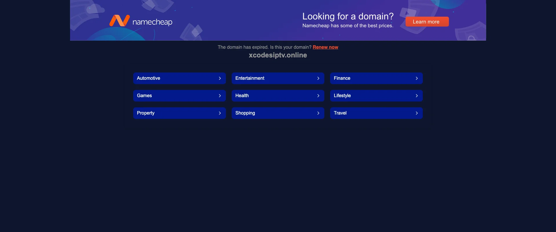 XCodes IPTV interface showing streaming quality and channel guide