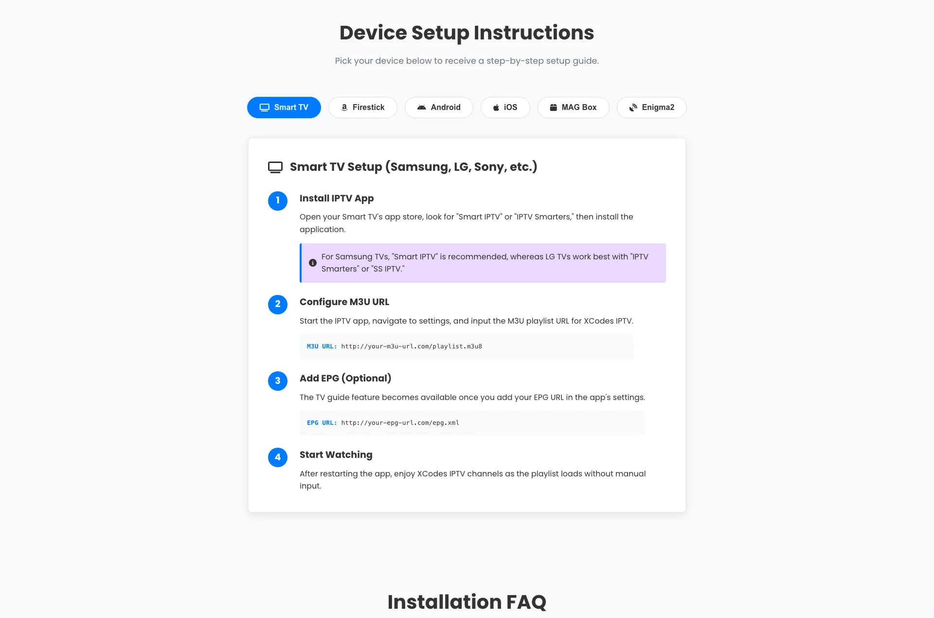 XCodes IPTV Setup Guide