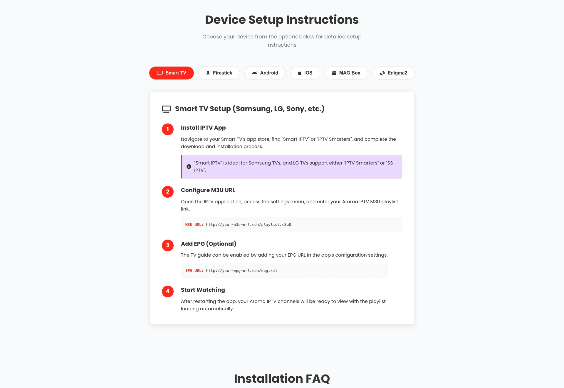 Aroma IPTV Official Setup Guide