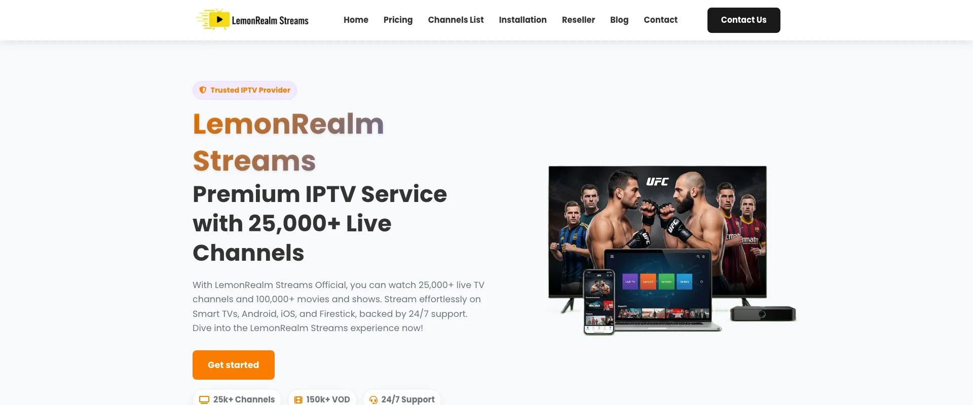 LemonRealm Streams Review: High-quality interface and channel guide of the service