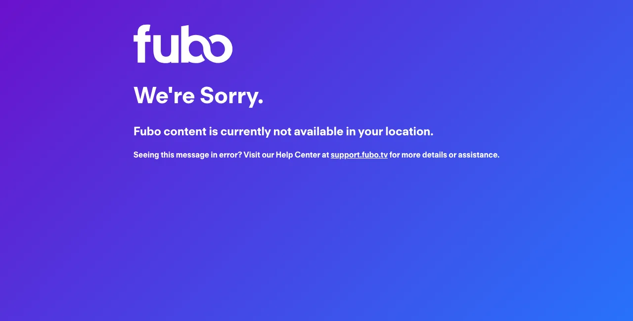 Fubo IPTV website homepage screenshot