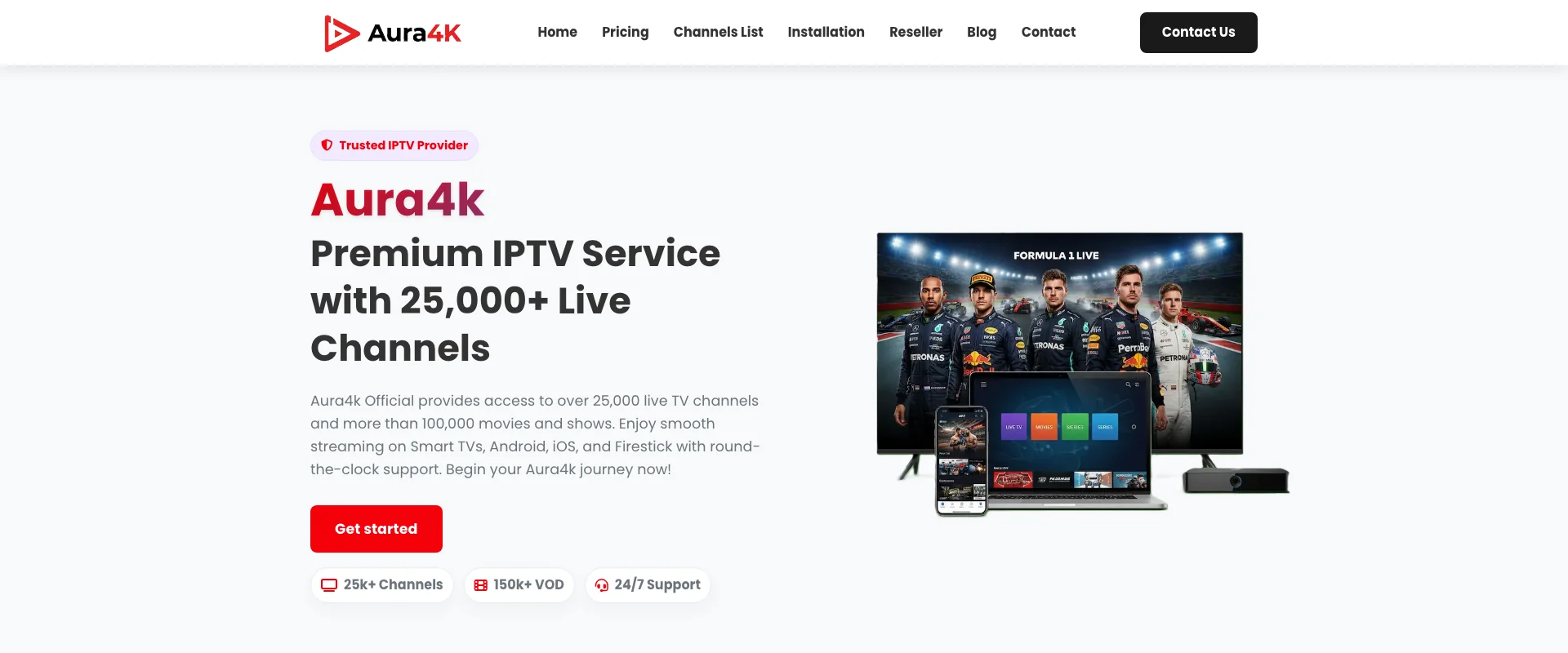 Aura 4K IPTV Service - Best IPTV Poland 2026