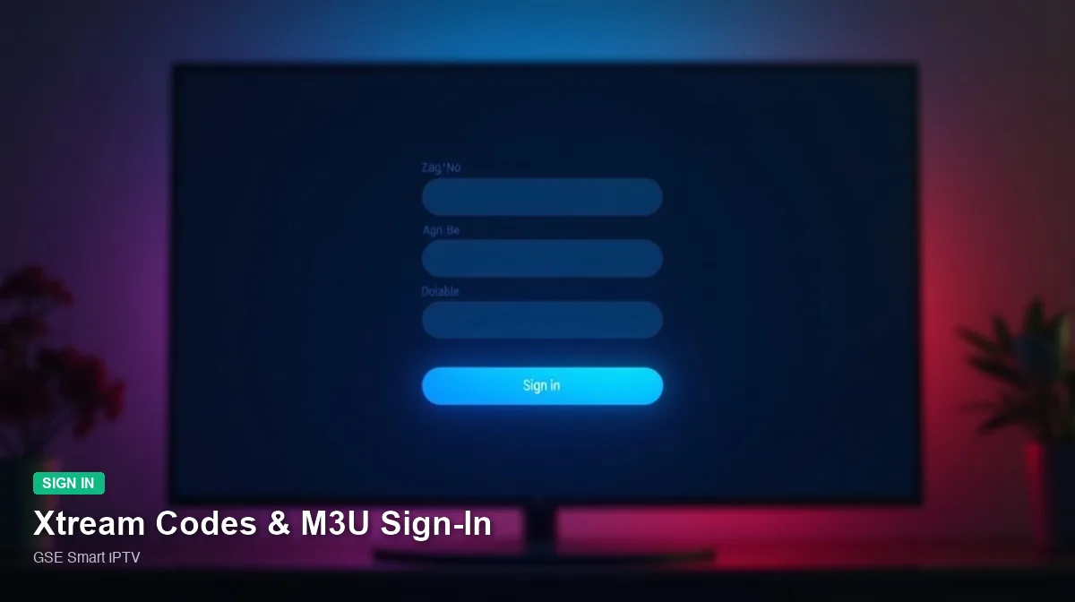 GSE Smart IPTV — Xtream Codes & M3U Sign-In