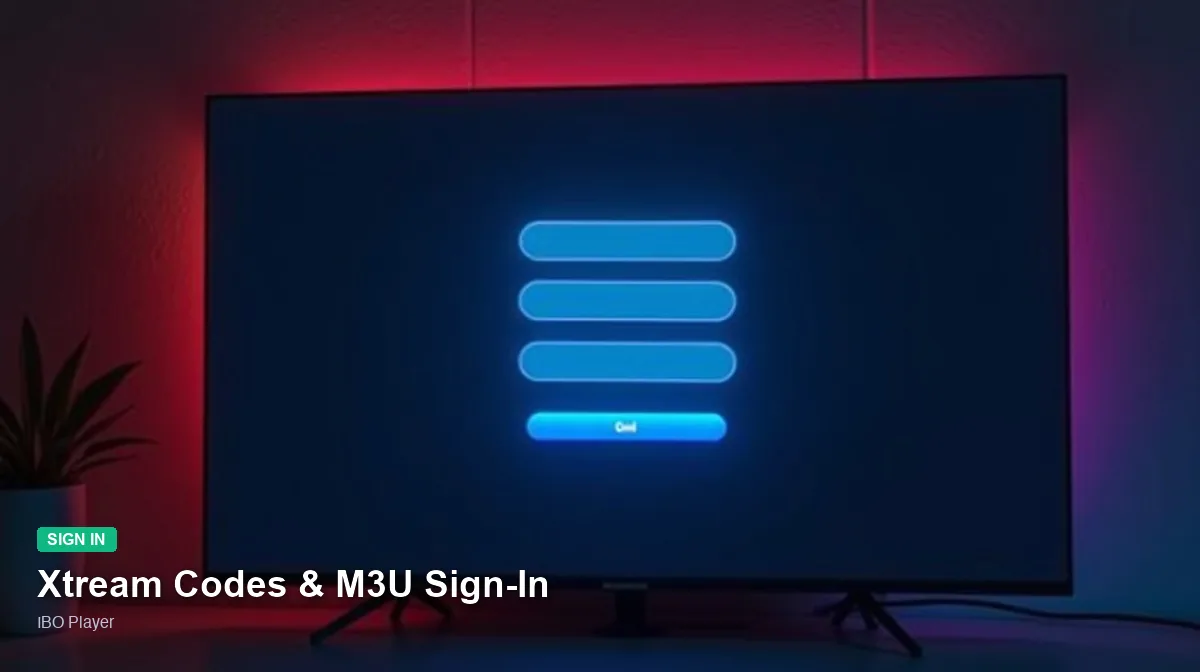 IBO Player — Xtream Codes & M3U Sign-In