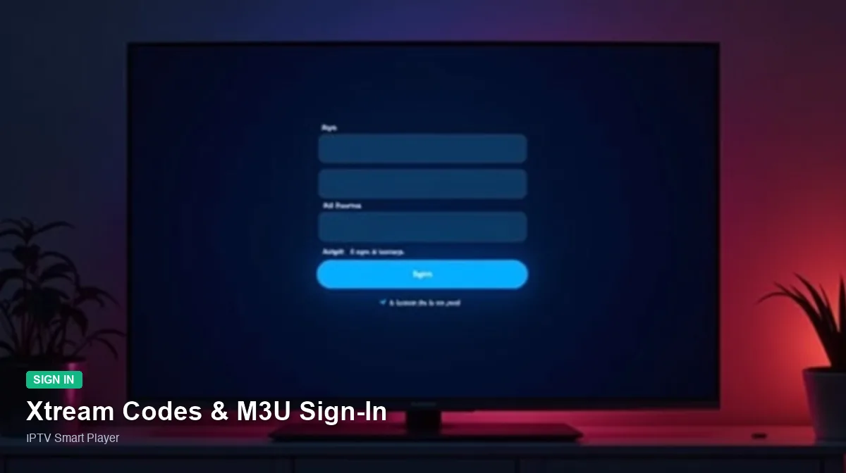 IPTV Smart Player — Xtream Codes & M3U Sign-In