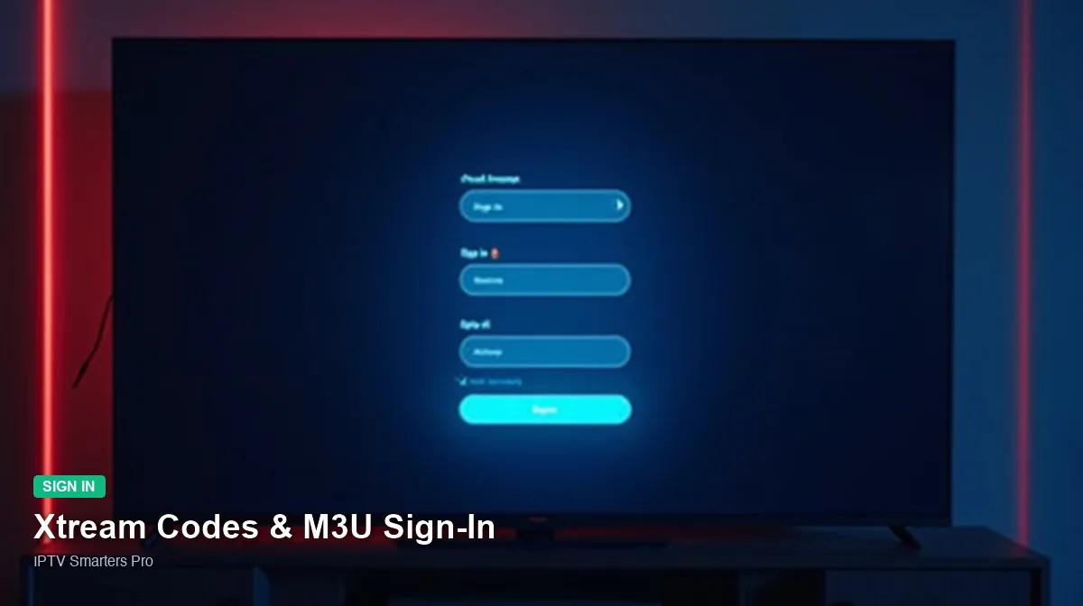 IPTV Smarters Pro — Xtream Codes & M3U Sign-In