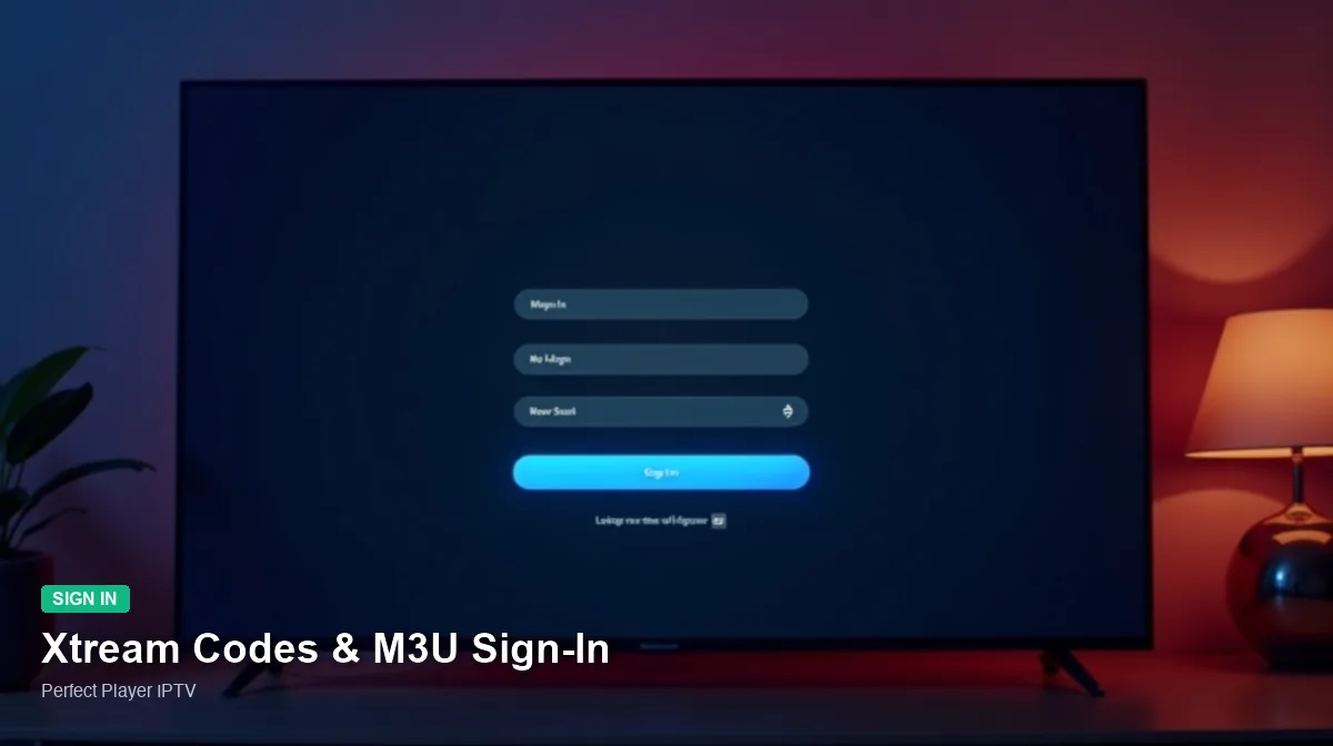 Perfect Player IPTV — Xtream Codes & M3U Sign-In