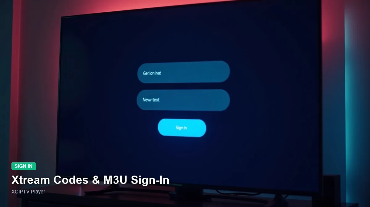 XCIPTV Player — Xtream Codes & M3U Sign-In