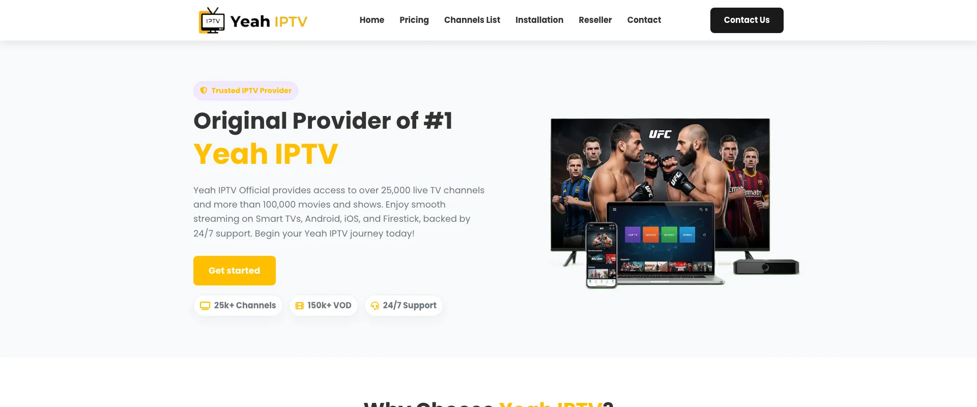 Yeah IPTV IPTV Service - Best IPTV Belgium 2026